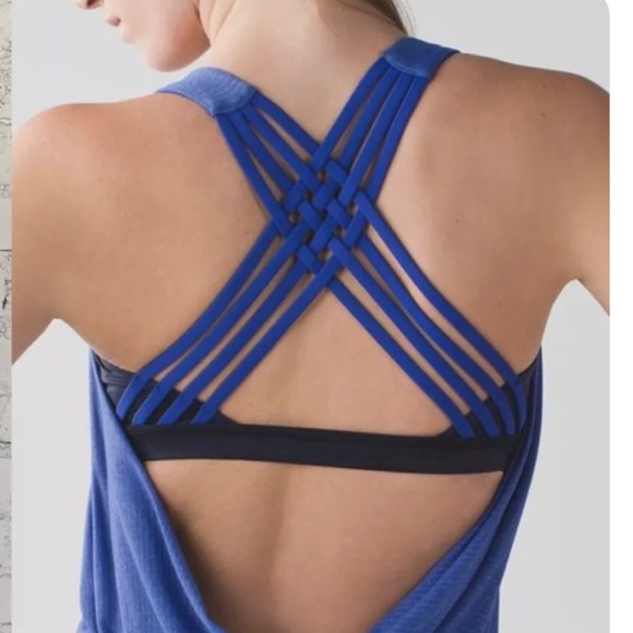 Lululemon‎ Wild Tank Top Shappire Blue- Size 6 - No Tag Size/Yes Tag Dot. - Picture 2 of 14